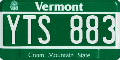 VT license plate YTS883