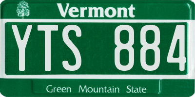 VT license plate YTS884