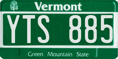 VT license plate YTS885