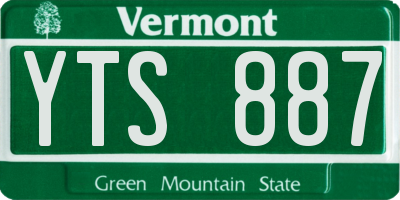 VT license plate YTS887