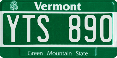 VT license plate YTS890