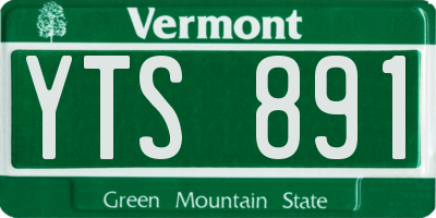 VT license plate YTS891