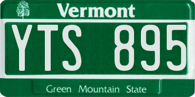 VT license plate YTS895