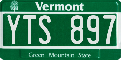VT license plate YTS897