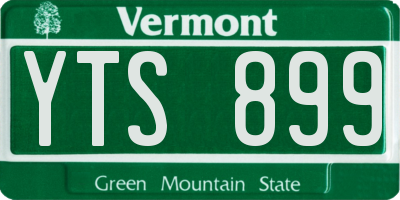 VT license plate YTS899
