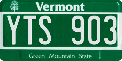 VT license plate YTS903