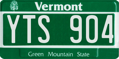 VT license plate YTS904