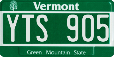 VT license plate YTS905