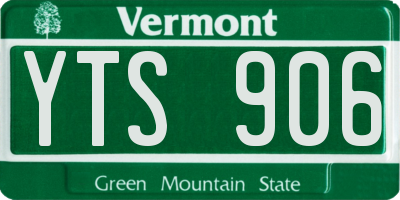 VT license plate YTS906