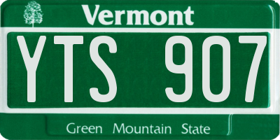 VT license plate YTS907