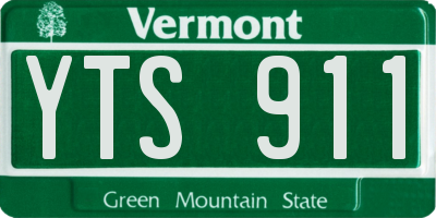 VT license plate YTS911