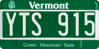VT license plate YTS915