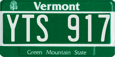 VT license plate YTS917
