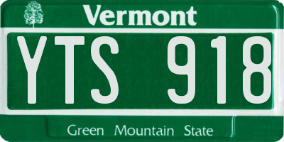 VT license plate YTS918