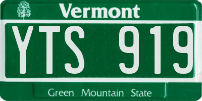 VT license plate YTS919