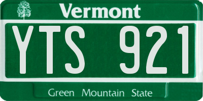 VT license plate YTS921