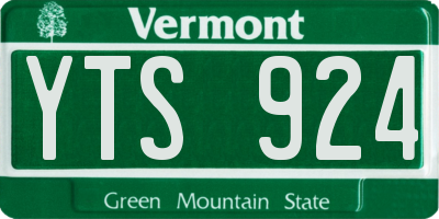 VT license plate YTS924