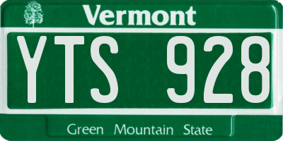 VT license plate YTS928