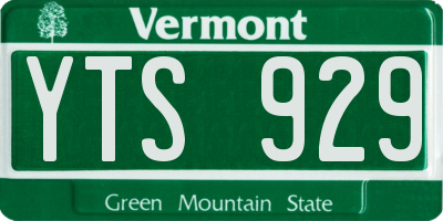 VT license plate YTS929