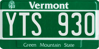 VT license plate YTS930