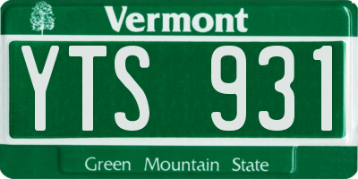 VT license plate YTS931