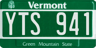 VT license plate YTS941