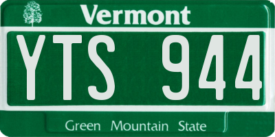 VT license plate YTS944