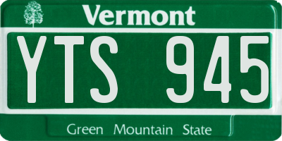 VT license plate YTS945