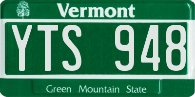 VT license plate YTS948