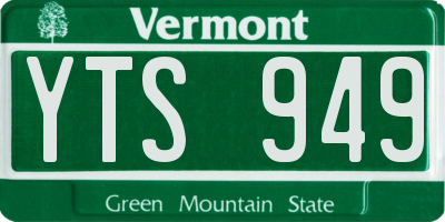 VT license plate YTS949