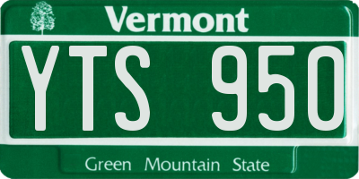VT license plate YTS950