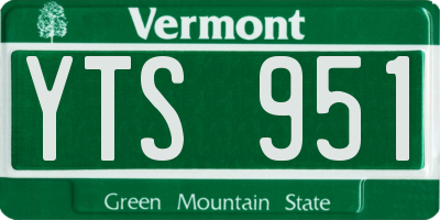 VT license plate YTS951