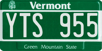 VT license plate YTS955