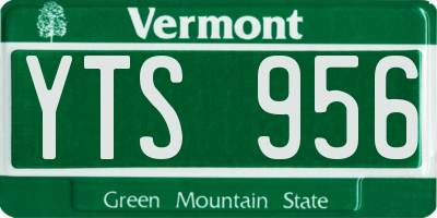 VT license plate YTS956