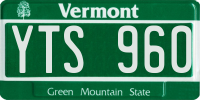 VT license plate YTS960