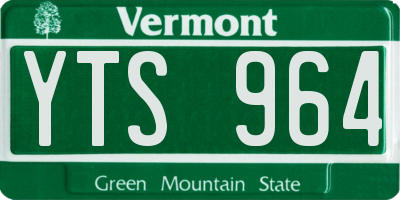 VT license plate YTS964