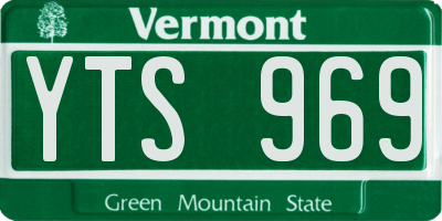 VT license plate YTS969