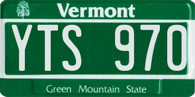 VT license plate YTS970