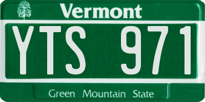 VT license plate YTS971