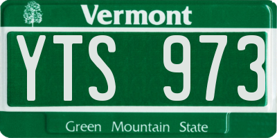 VT license plate YTS973