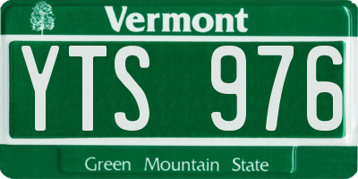 VT license plate YTS976