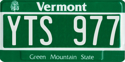 VT license plate YTS977