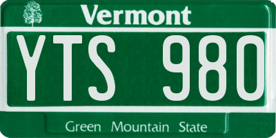 VT license plate YTS980
