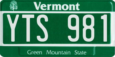 VT license plate YTS981