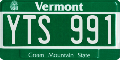 VT license plate YTS991