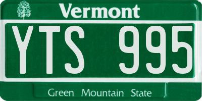 VT license plate YTS995