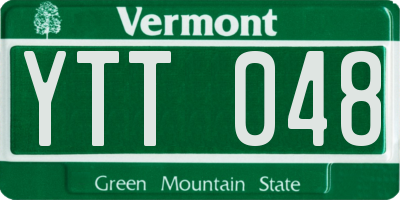 VT license plate YTT048
