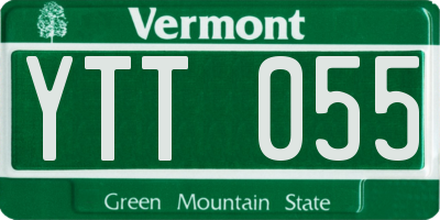 VT license plate YTT055