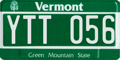 VT license plate YTT056