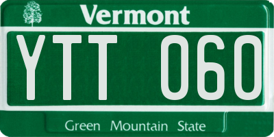 VT license plate YTT060